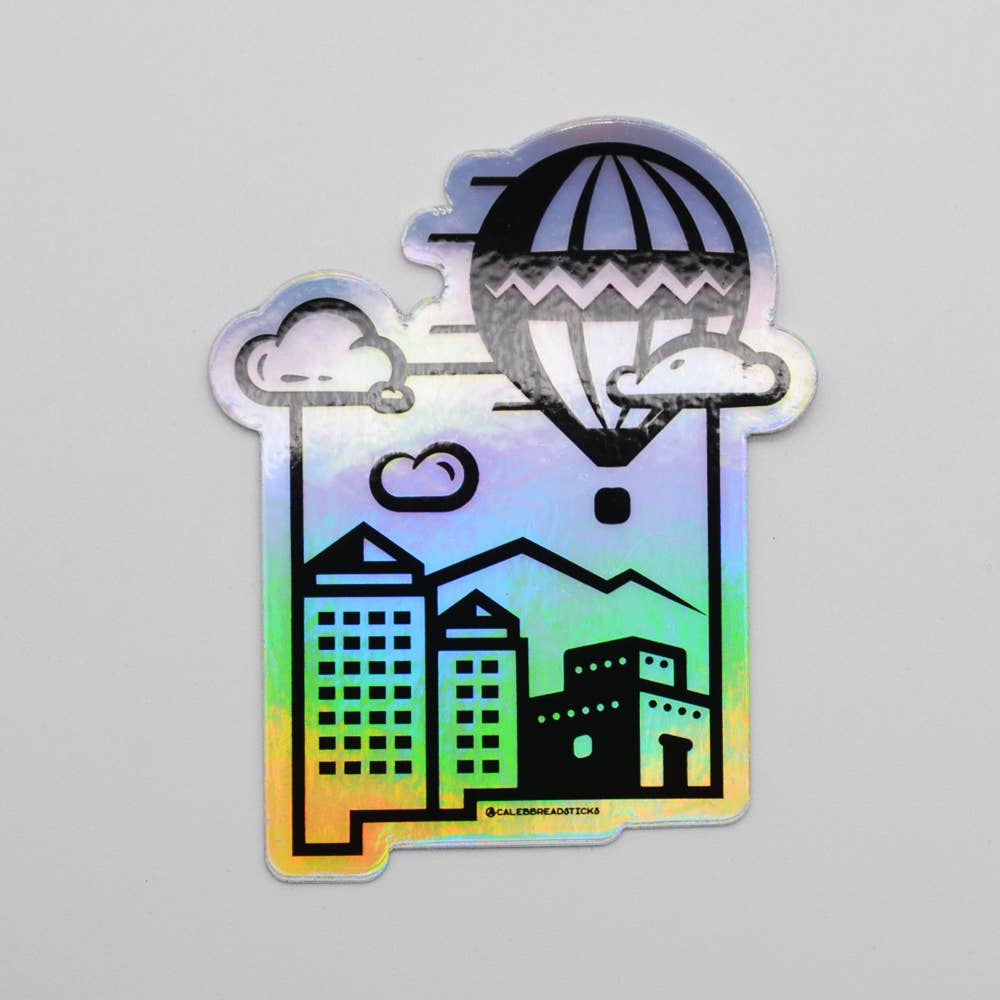 Metal - ABQ Cityscape Sticker - Holographic