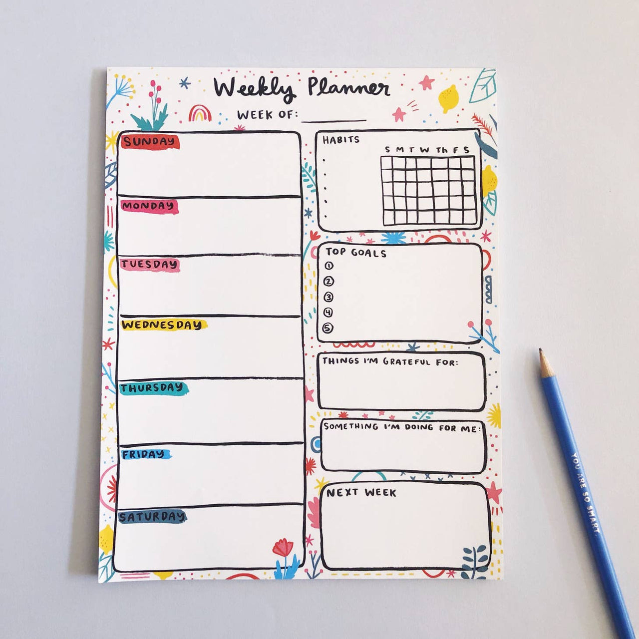 Abbie Ren - Weekly Planner Notepad