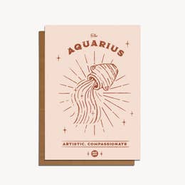 Cai & Jo - Aquarius Zodiac Greeting Card