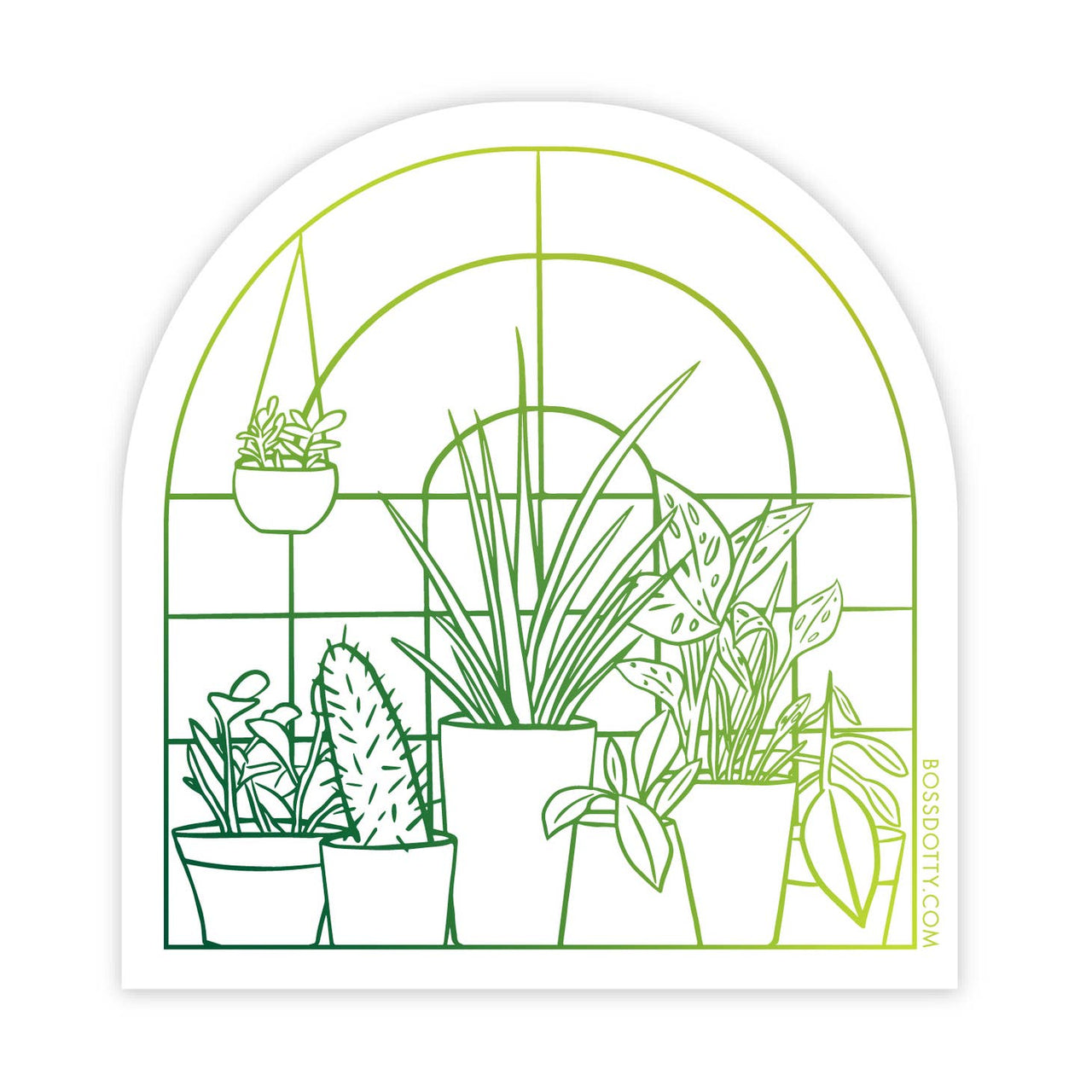 Boss Dotty - Plants in a Window Stickers