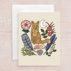Jen Fox - Fox & Snails Greeting Card