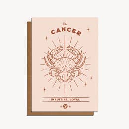 Cai & Jo - Cancer Zodiac Greeting Card