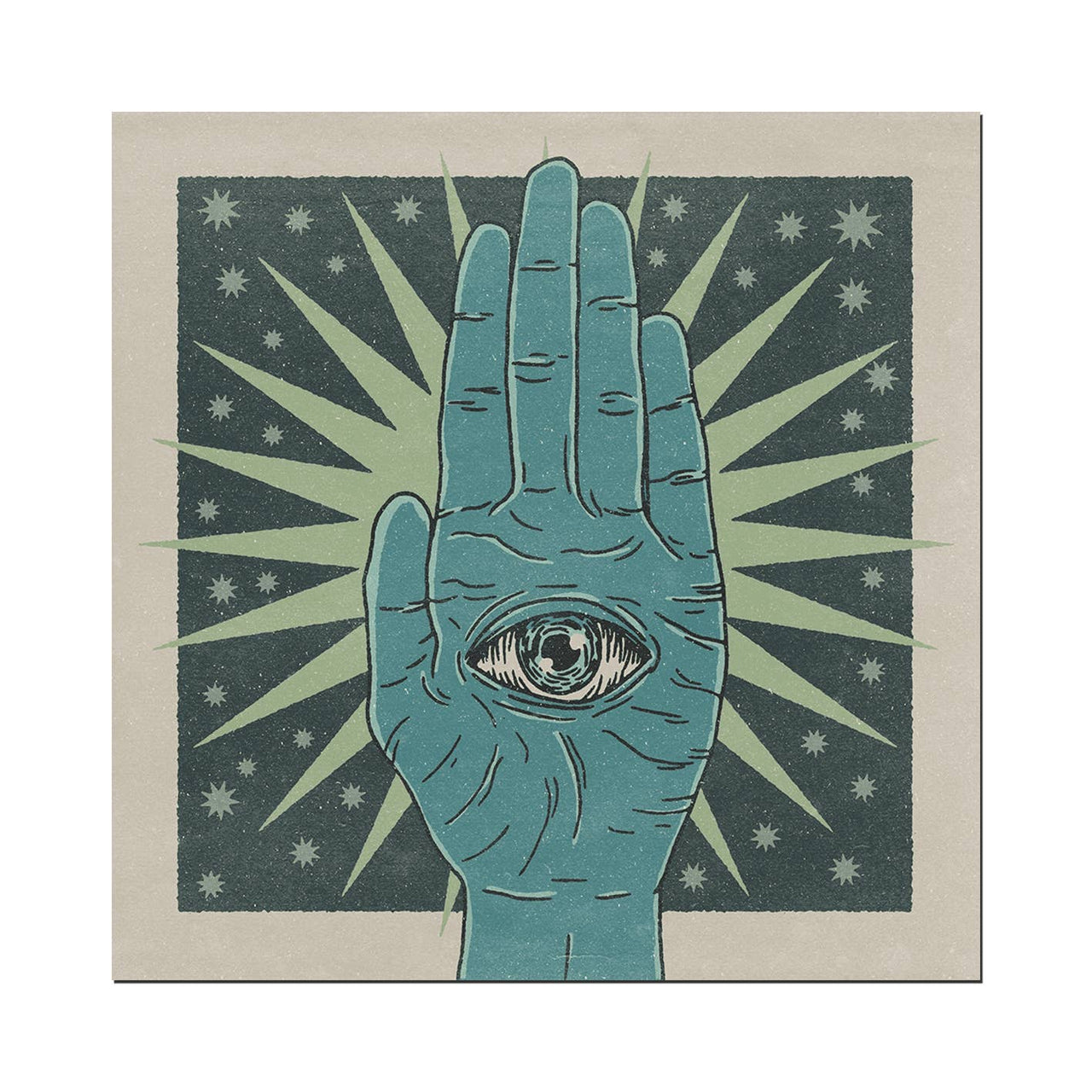 Cai & Jo - Eye Hand Print (12" x 12")