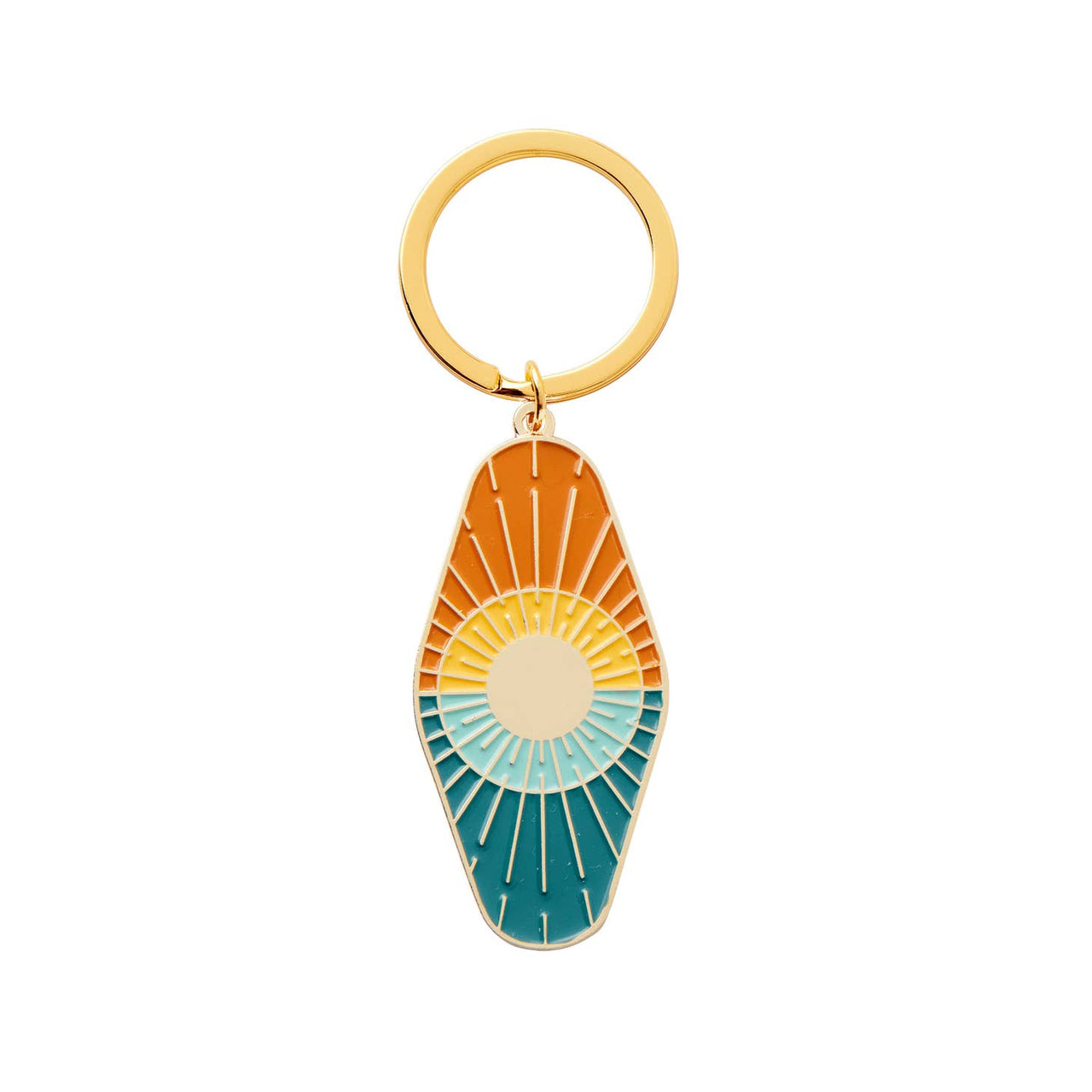 Cai & Jo - Enamel Diamond-Shaped Keychain - Multicolor