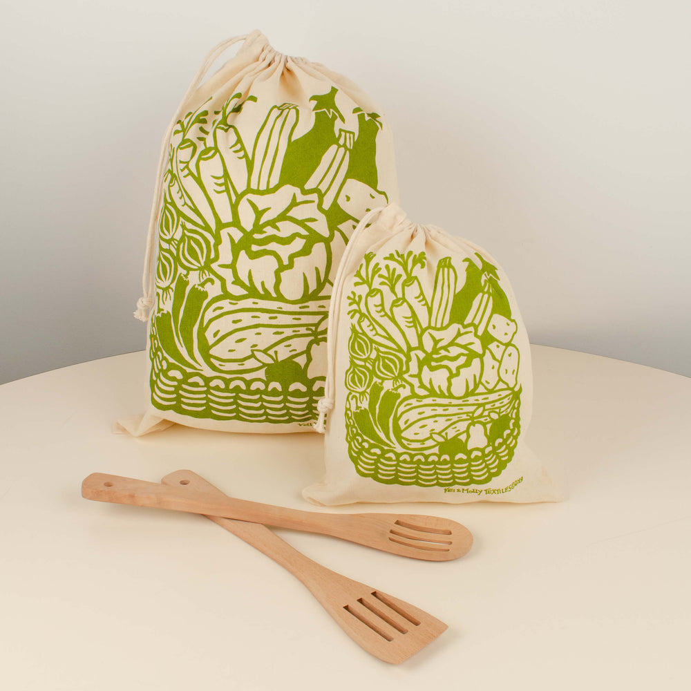 Kei & Molly - Veggie Basket Reusable Bags - Green
