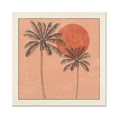 Cai & Jo - Palm Trees & Sun Print (12" x 12")