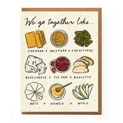 Boss Dotty - We Go Together Like... Cheese Pairings Greeting Card