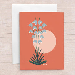 Jen Fox - Yucca Greeting Card - Pink