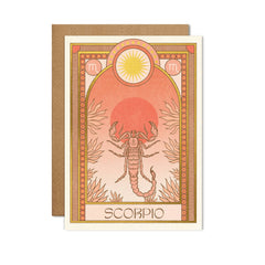 Cai & Jo - Fancy Scorpio Zodiac Greeting Card