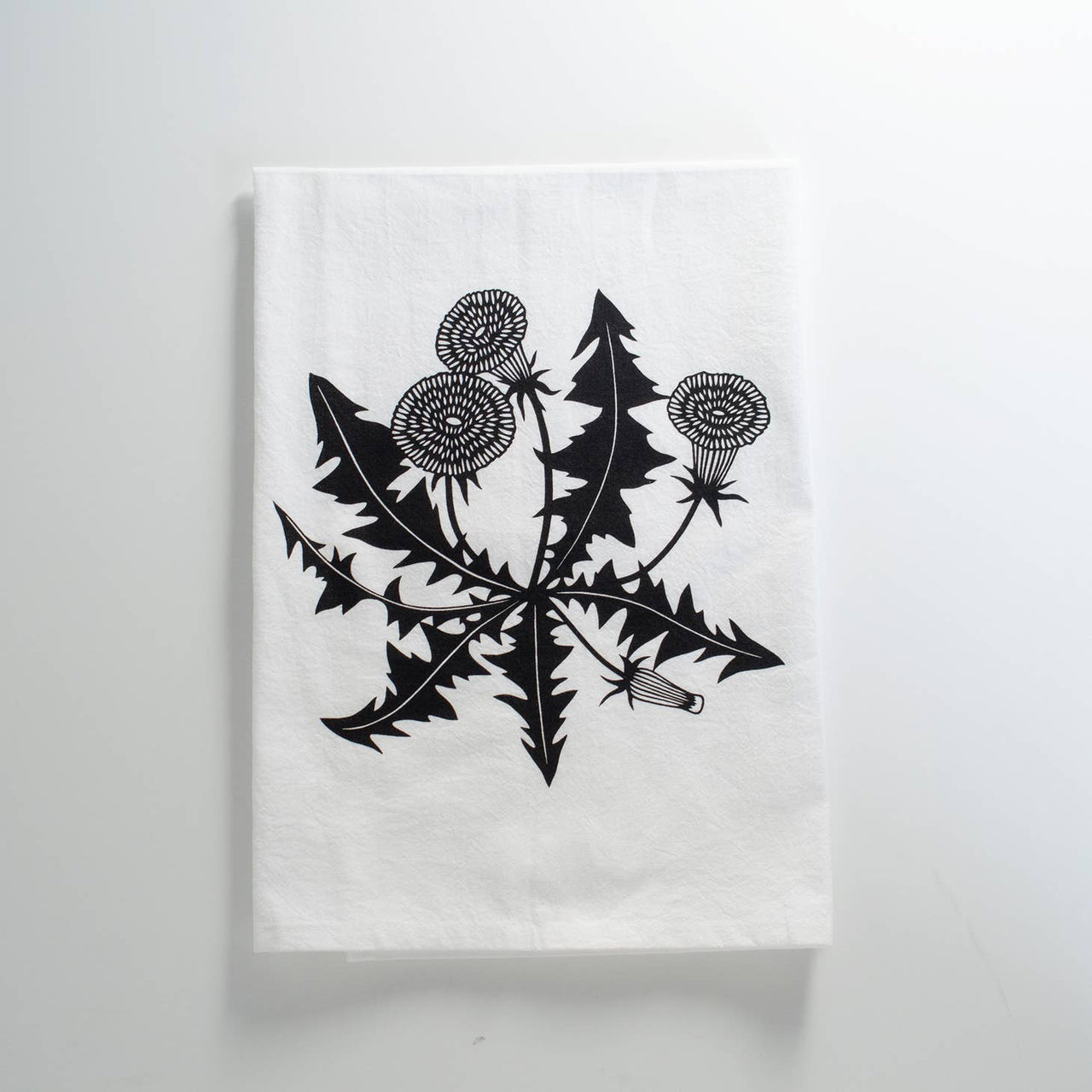 Bird Mafia - Dandelion Tea Towel - Black & White