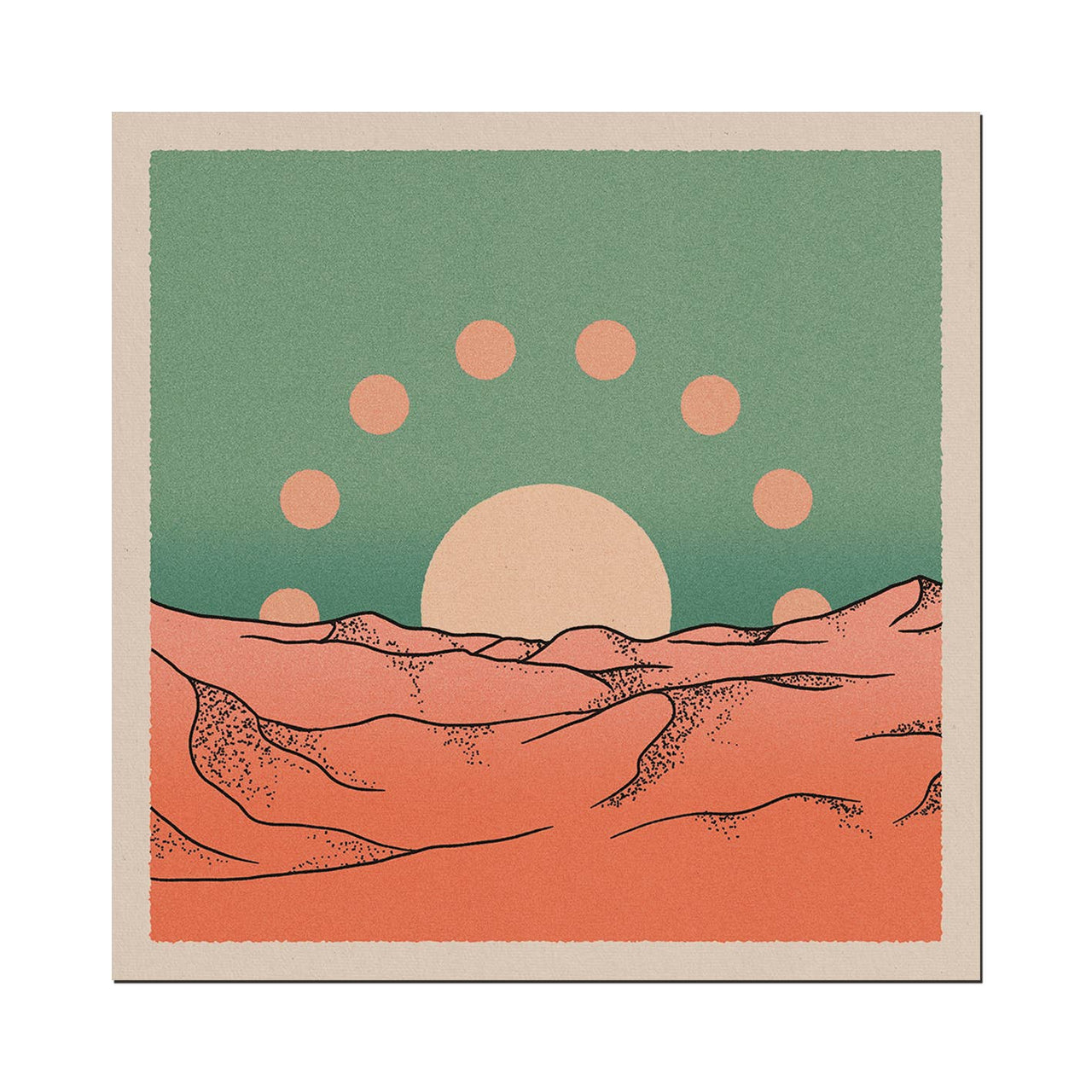 Cai & Jo - Moon Dunes Print (12" x 12")