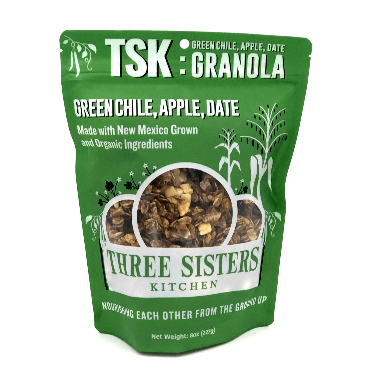 SALE - TSK - Green Chile, Apple, Date Granola  (8 oz)